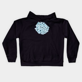 Speckled Lightheart Texture Blue Kids Hoodie